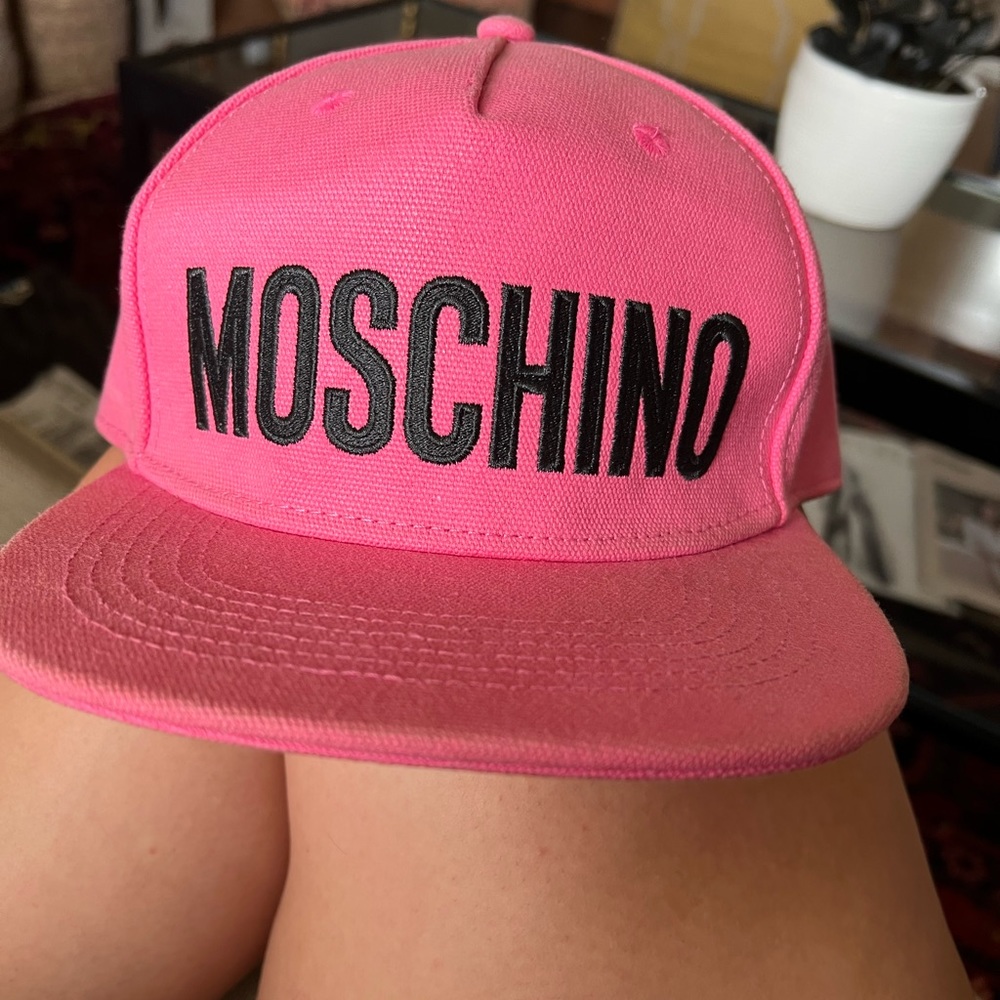 Moschino Pink Flat Bill Hat